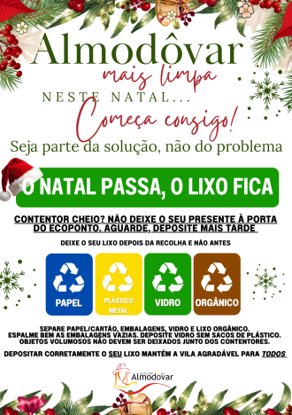 Almodôvar Mais Limpa neste Natal começa consigo!