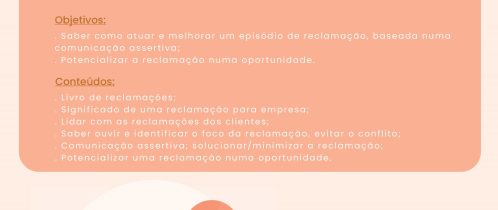 Ação de Formação – Gestão de Reclamações
