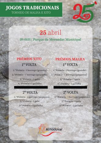 Jogos Tradicionais 25 Abril 2026