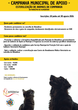 Campanha de Apoio à Esterilização de Animais de Companhia