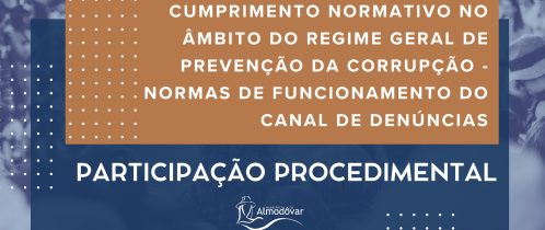 Município de Almodôvar abre participação procedimental para revisão das Normas de Funcionamento do Canal de Denúncias